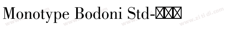 Monotype Bodoni Std字体转换